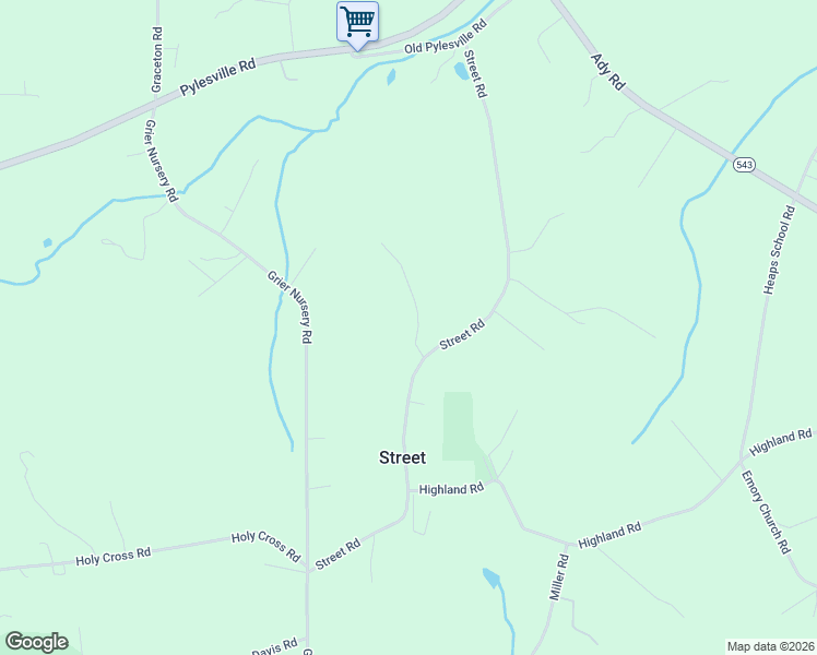 map of restaurants, bars, coffee shops, grocery stores, and more near 3964 Street Road in Street