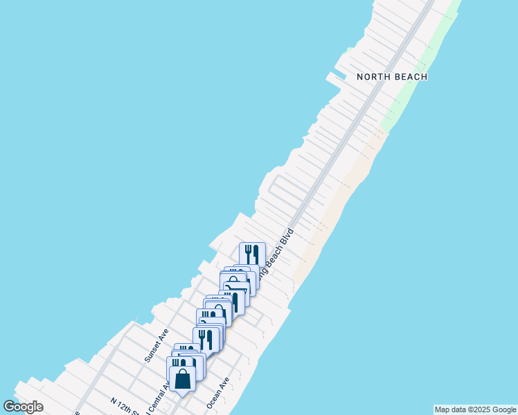 map of restaurants, bars, coffee shops, grocery stores, and more near 1108F Long Beach Boulevard in Long Beach