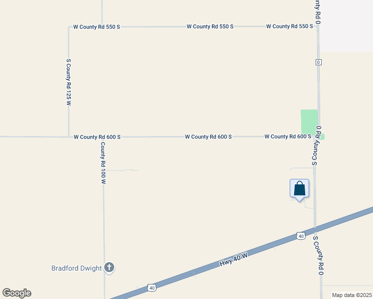 map of restaurants, bars, coffee shops, grocery stores, and more near 663 West County Road 600 South in Clayton
