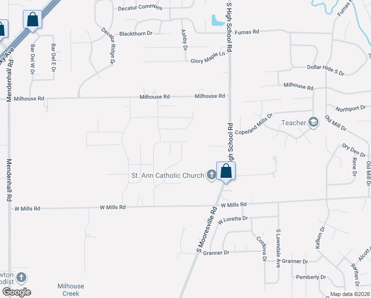 map of restaurants, bars, coffee shops, grocery stores, and more near 6223 Emerald Springs Drive in Indianapolis