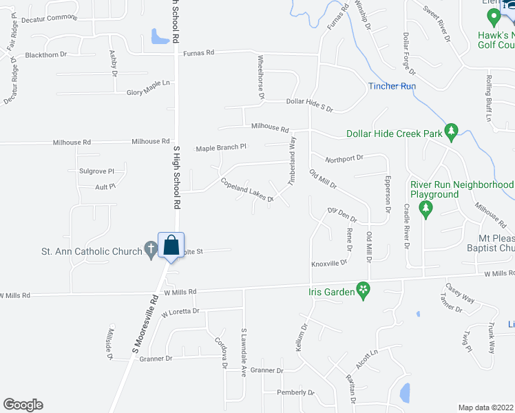 map of restaurants, bars, coffee shops, grocery stores, and more near 6235 Oak Limb Court in Indianapolis