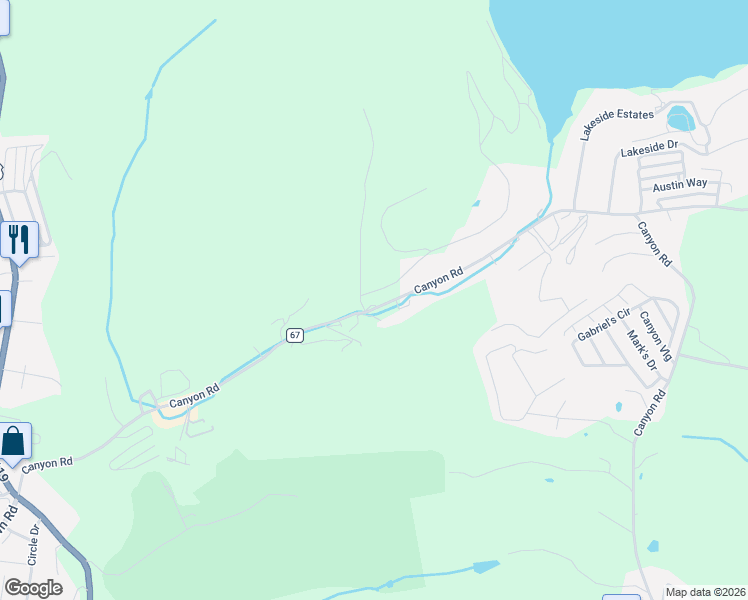map of restaurants, bars, coffee shops, grocery stores, and more near 1029 County Route 67 in Morgantown