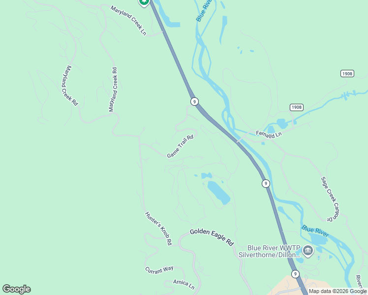 map of restaurants, bars, coffee shops, grocery stores, and more near 255 High Park Court in Silverthorne