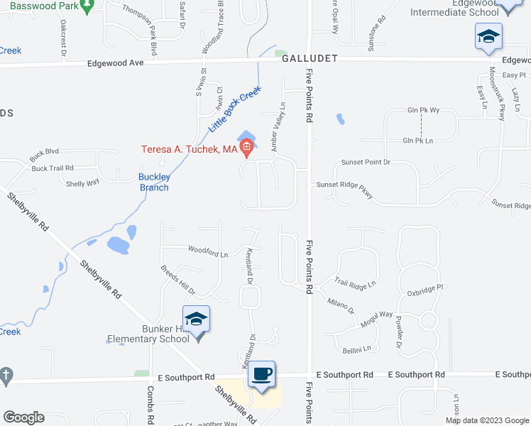 map of restaurants, bars, coffee shops, grocery stores, and more near 6827 Amber Springs Way in Indianapolis