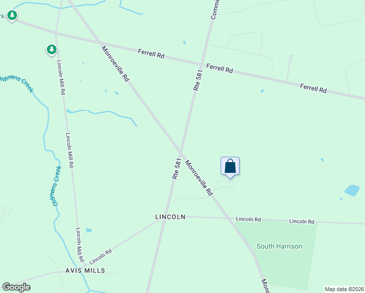map of restaurants, bars, coffee shops, grocery stores, and more near 1309 Commissioners Road in South Harrison