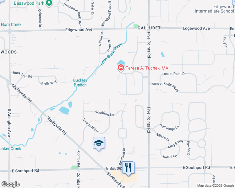 map of restaurants, bars, coffee shops, grocery stores, and more near 6737 Amber Springs Way in Indianapolis