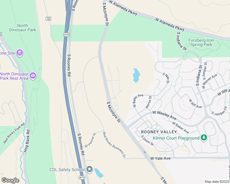 map of restaurants, bars, coffee shops, grocery stores, and more near 2190 South Poppy Street in Lakewood