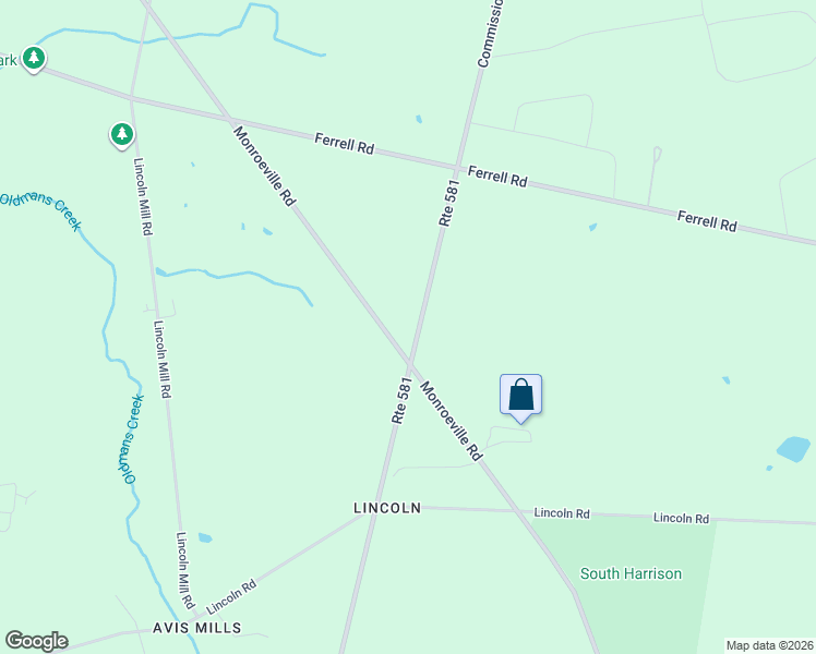 map of restaurants, bars, coffee shops, grocery stores, and more near 1309 Commissioners Rd in South Harrison