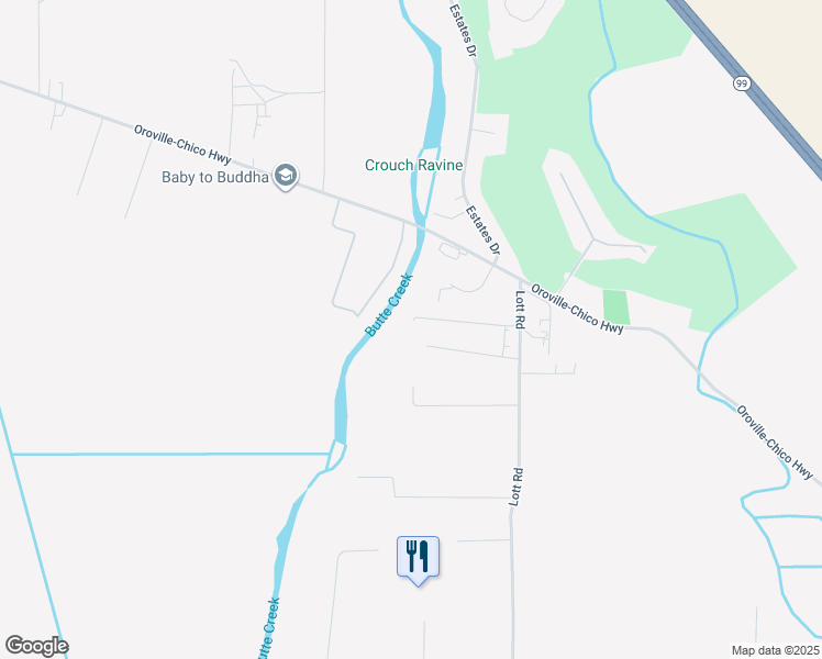 map of restaurants, bars, coffee shops, grocery stores, and more near 10197 Lott Road in Durham