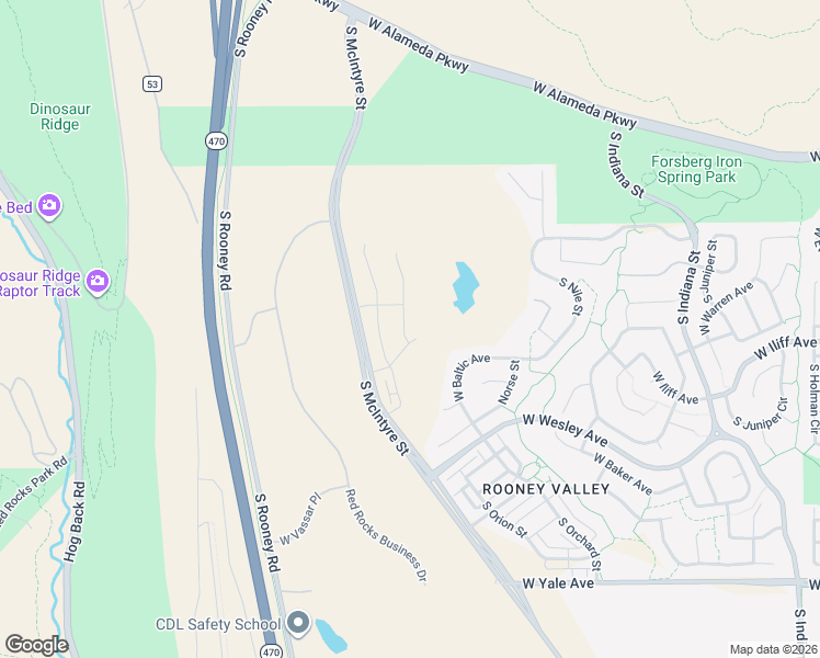 map of restaurants, bars, coffee shops, grocery stores, and more near 2190 South Poppy Street in Lakewood