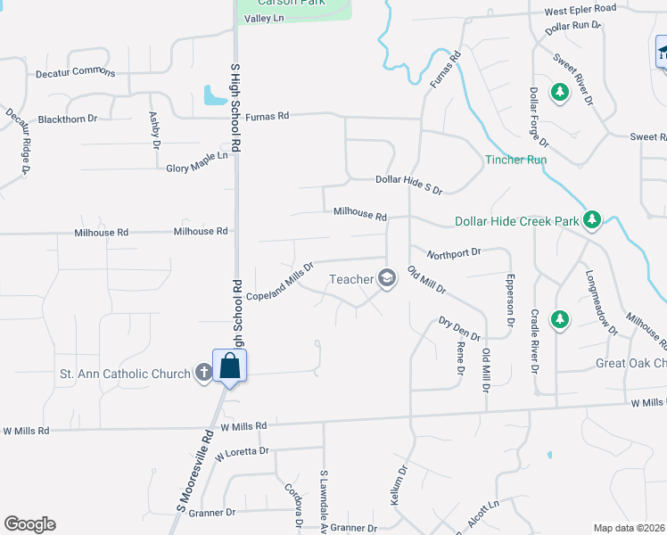 map of restaurants, bars, coffee shops, grocery stores, and more near 6116 Trillium Woods Court in Indianapolis