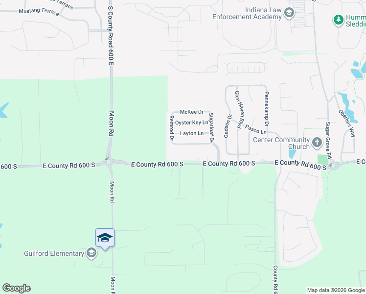 map of restaurants, bars, coffee shops, grocery stores, and more near 6334 East 600 in Plainfield
