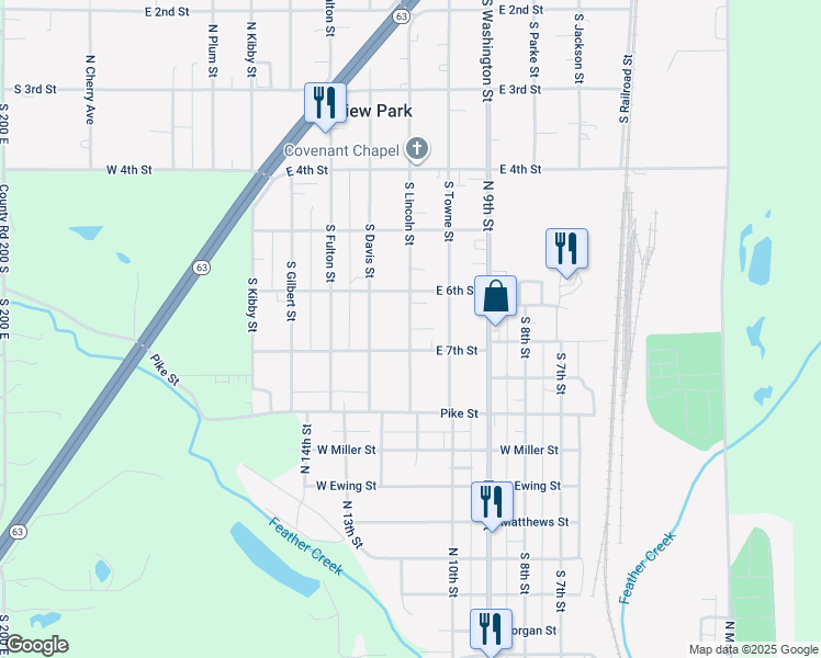 map of restaurants, bars, coffee shops, grocery stores, and more near 897 Fortune Villa Drive in Clinton