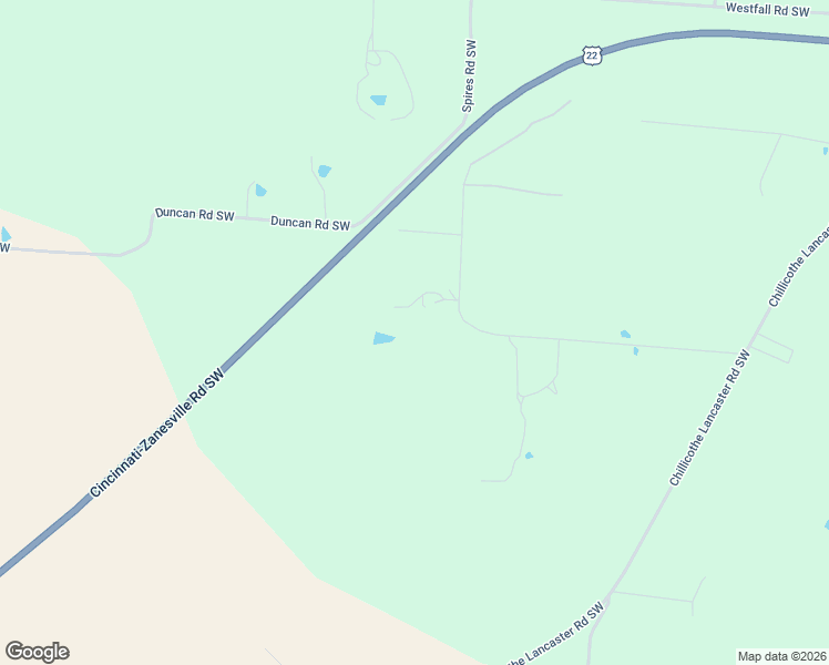 map of restaurants, bars, coffee shops, grocery stores, and more near 5445 Duncan Road Southwest in Lancaster