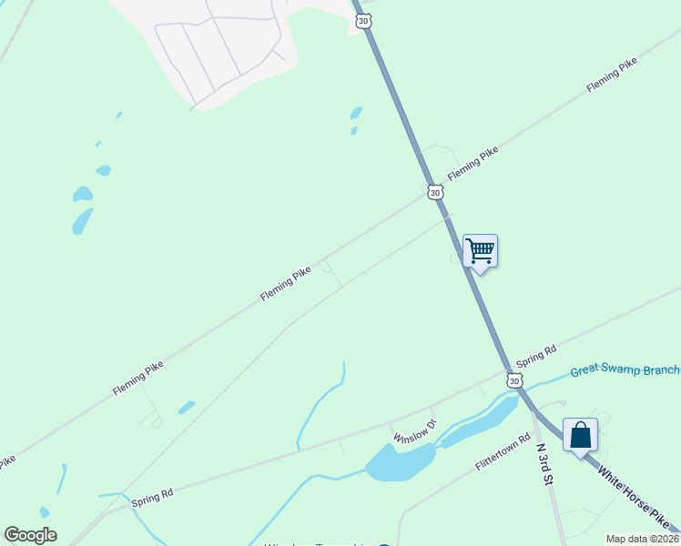 map of restaurants, bars, coffee shops, grocery stores, and more near 440 Fleming Pike in Hammonton