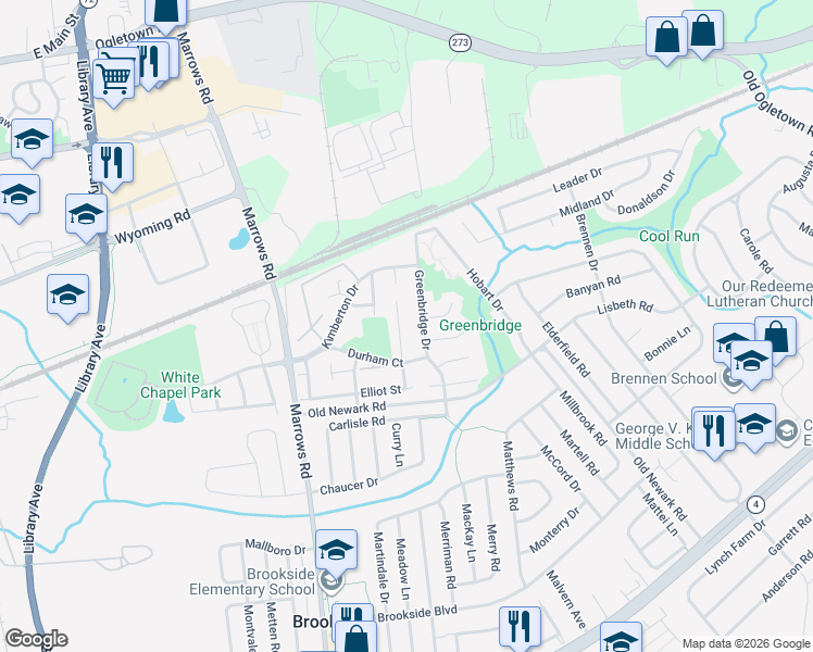 map of restaurants, bars, coffee shops, grocery stores, and more near in Newark