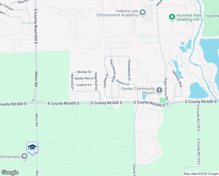 map of restaurants, bars, coffee shops, grocery stores, and more near 5958 Glen Haven Boulevard in Plainfield