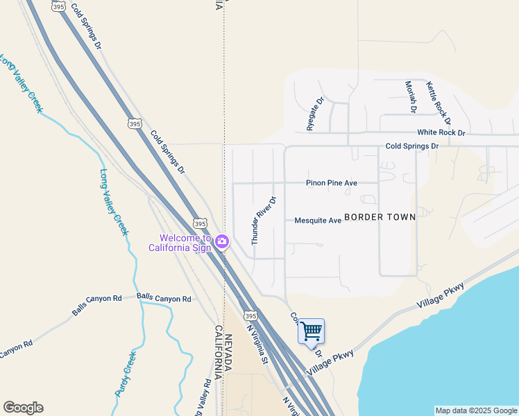 map of restaurants, bars, coffee shops, grocery stores, and more near 17815 Thunder River Drive in Reno