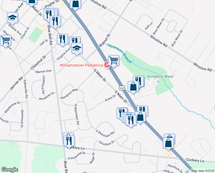 map of restaurants, bars, coffee shops, grocery stores, and more near 949 South Main Street in Monroe
