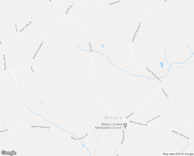 map of restaurants, bars, coffee shops, grocery stores, and more near 3695 Young Road in Millers