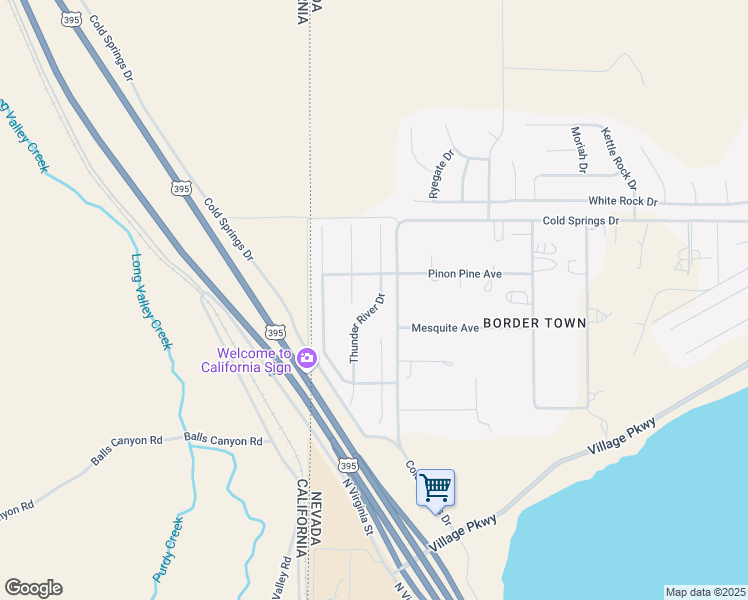 map of restaurants, bars, coffee shops, grocery stores, and more near 17815 Thunder River Drive in Reno