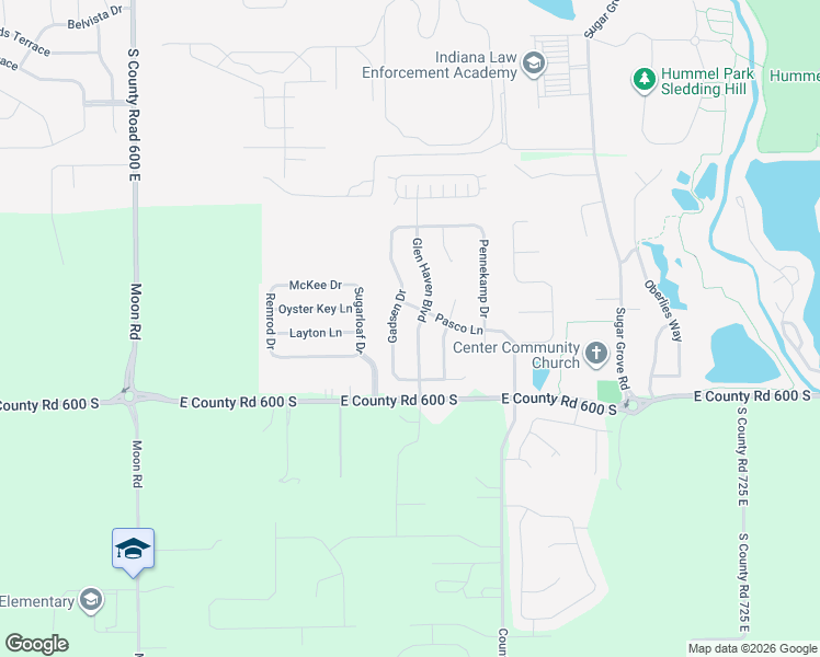 map of restaurants, bars, coffee shops, grocery stores, and more near 5958 Glen Haven Boulevard in Plainfield