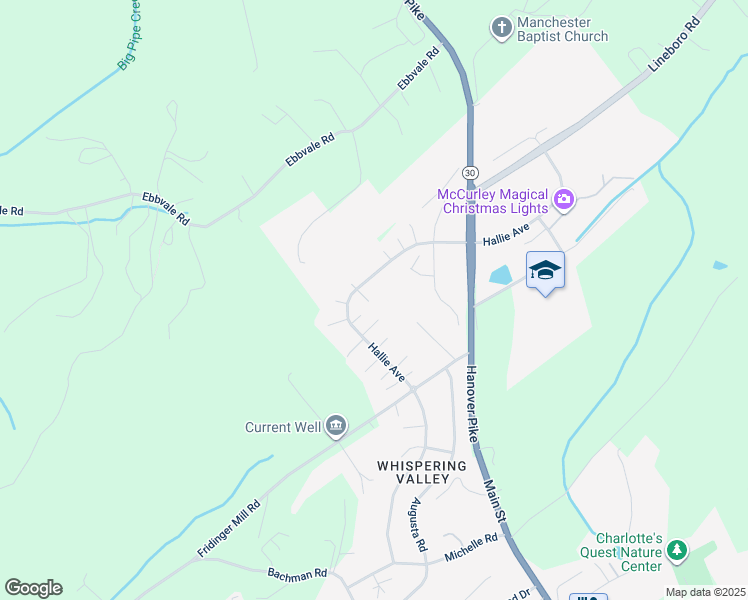 map of restaurants, bars, coffee shops, grocery stores, and more near 2912 Dalton Drive in Manchester