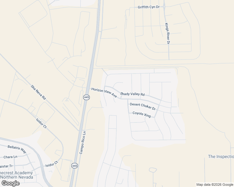 map of restaurants, bars, coffee shops, grocery stores, and more near 200 Shady Valley Road in Spanish Springs