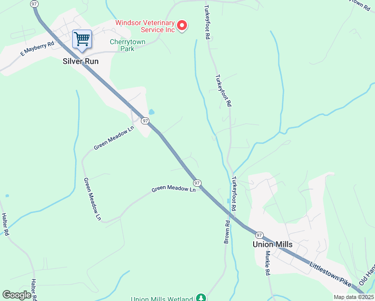 map of restaurants, bars, coffee shops, grocery stores, and more near 3719 Littlestown Pike in Westminster