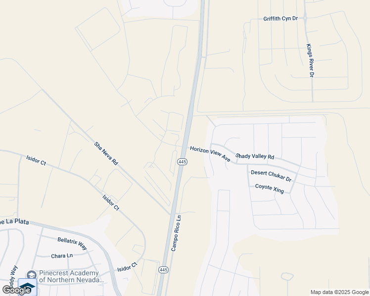 map of restaurants, bars, coffee shops, grocery stores, and more near 11640 Pyramid Way in Spanish Springs