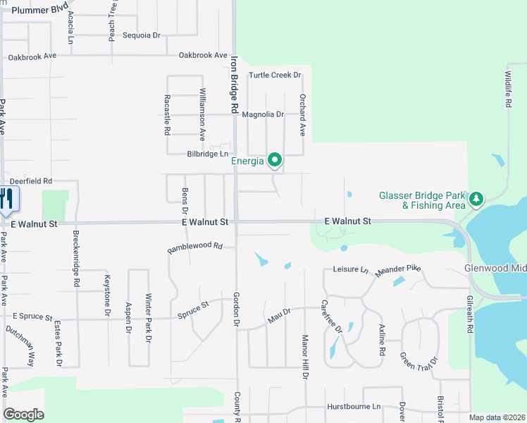 map of restaurants, bars, coffee shops, grocery stores, and more near Bowling Green Street in Chatham