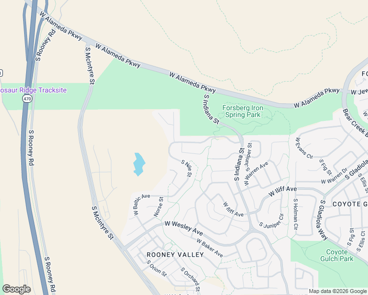 map of restaurants, bars, coffee shops, grocery stores, and more near 15388 West Evans Avenue in Lakewood