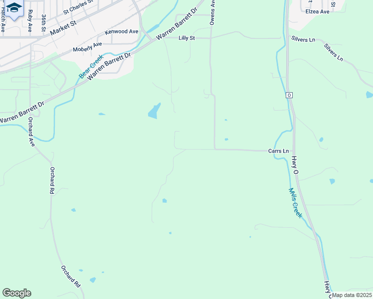 map of restaurants, bars, coffee shops, grocery stores, and more near 2400 Carrs Lane in Hannibal