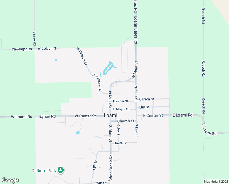 map of restaurants, bars, coffee shops, grocery stores, and more near 101 East Colburn Street in Loami