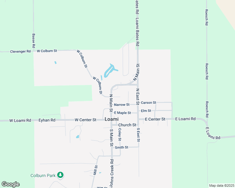 map of restaurants, bars, coffee shops, grocery stores, and more near 101-199 East Colburn Street in Loami