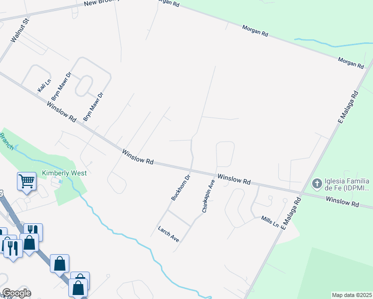 map of restaurants, bars, coffee shops, grocery stores, and more near 1412 Johanna Court in Monroe