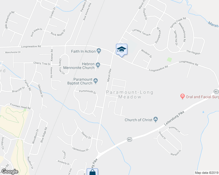 map of restaurants, bars, coffee shops, grocery stores, and more near 13336 Marquise Drive in Hagerstown