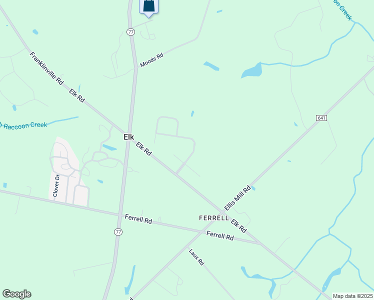 map of restaurants, bars, coffee shops, grocery stores, and more near 309 Meadowbrook Drive in Elk