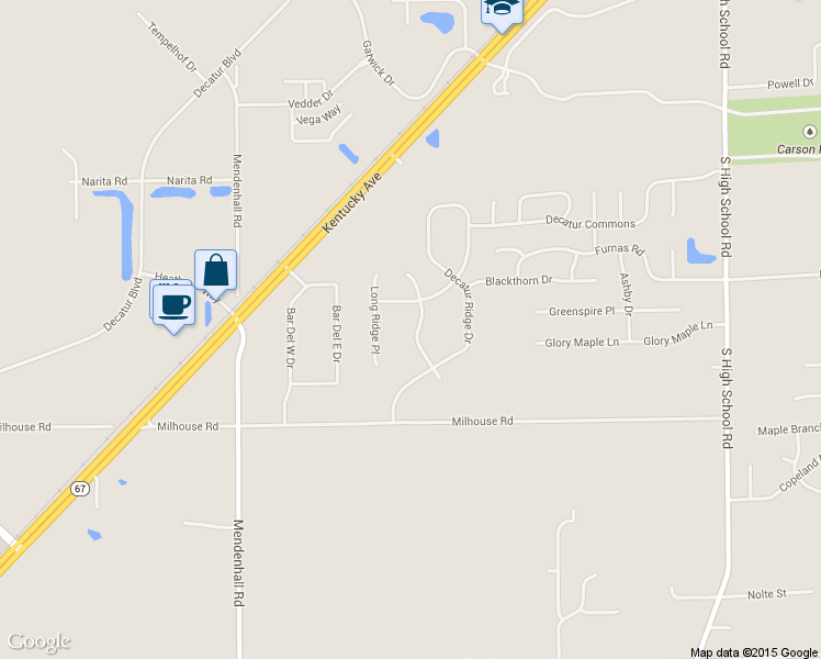 map of restaurants, bars, coffee shops, grocery stores, and more near 5808 Wooden Branch Drive in Indianapolis
