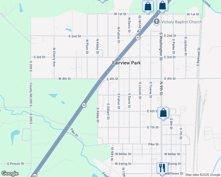 map of restaurants, bars, coffee shops, grocery stores, and more near 456 South Gilbert Street in Clinton