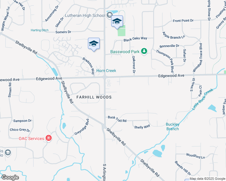 map of restaurants, bars, coffee shops, grocery stores, and more near 6109 South Arlington Avenue in Indianapolis
