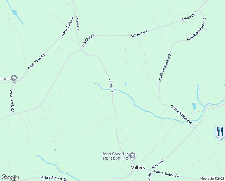 map of restaurants, bars, coffee shops, grocery stores, and more near 3652 Young Road in Manchester