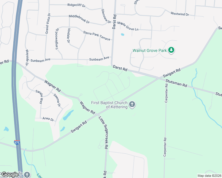 map of restaurants, bars, coffee shops, grocery stores, and more near 4775 Swigart Road in Dayton