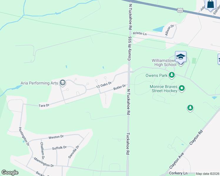 map of restaurants, bars, coffee shops, grocery stores, and more near 940 Butler Drive in Monroe