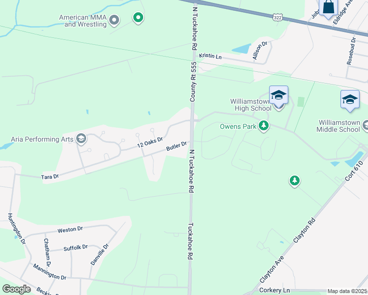 map of restaurants, bars, coffee shops, grocery stores, and more near 915 Butler Drive in Monroe