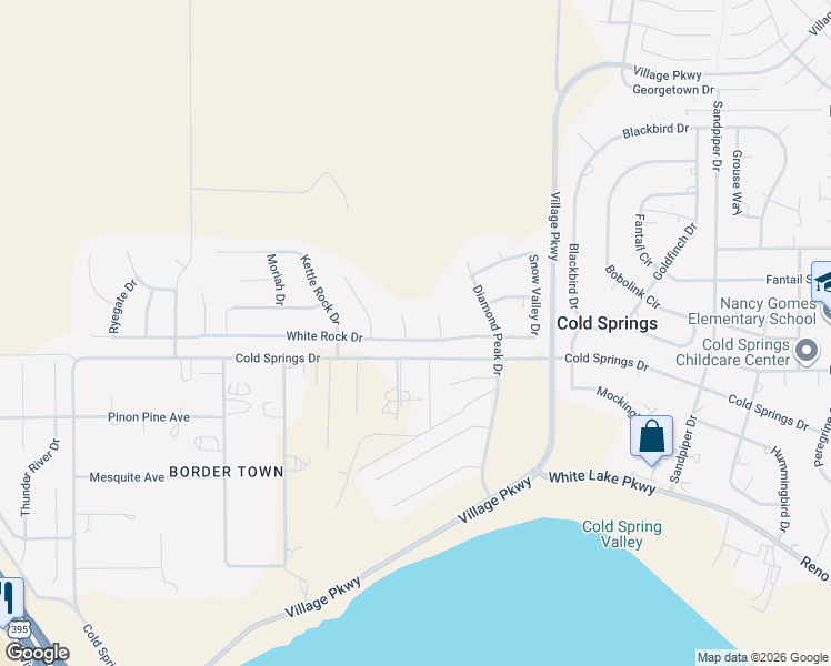 map of restaurants, bars, coffee shops, grocery stores, and more near 20918 White Rock Drive in Reno