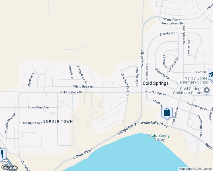 map of restaurants, bars, coffee shops, grocery stores, and more near 20918 White Rock Drive in Reno