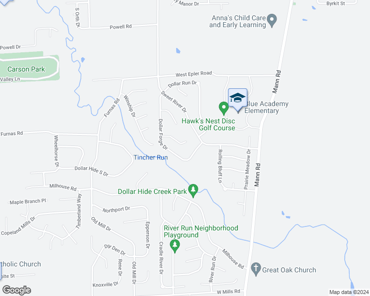 map of restaurants, bars, coffee shops, grocery stores, and more near 5385 Dollar Forge Court in Indianapolis
