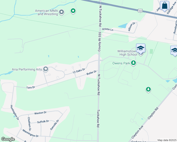 map of restaurants, bars, coffee shops, grocery stores, and more near 915 Butler Drive in Monroe
