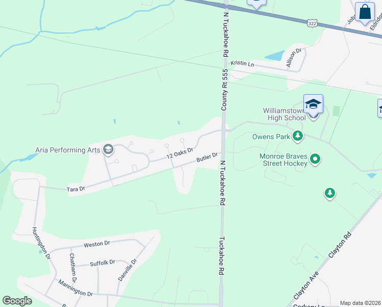 map of restaurants, bars, coffee shops, grocery stores, and more near 940 Butler Drive in Monroe